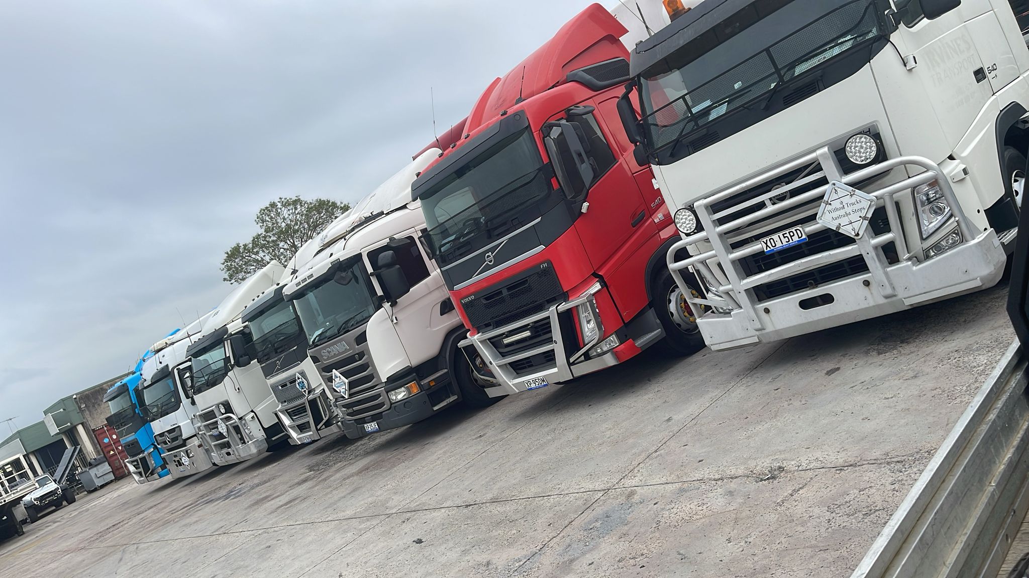 A modern truck driving on an Australian road